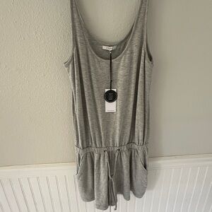 NWT Z Supply Light Gray Sleeveless Romper SZ: SM